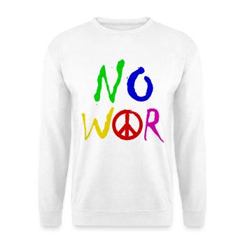 NO WAR – Statement for peace against war - Unisex Sweatshirt - white - Front