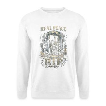 Cemetery Goth Humor Real Peace Is Spelled RIP - Unisex Sweatshirt - white - Front