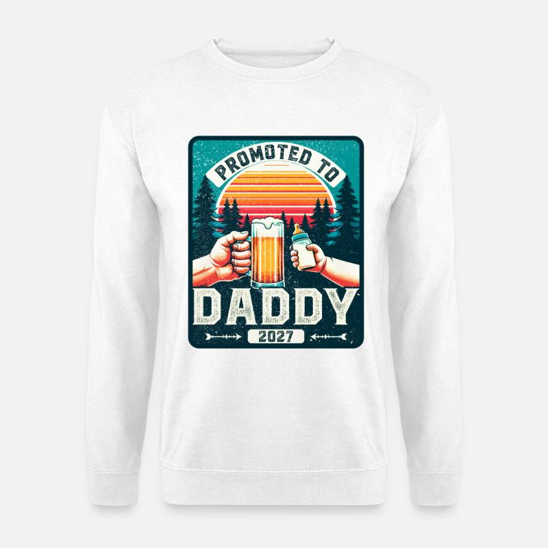 Father-to-be loading Future father 2027 - Unisex Sweatshirt - white