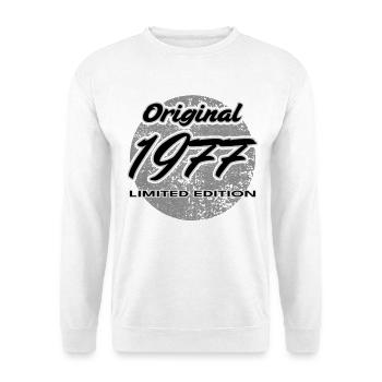49th Birthday Man Wife 4 Years 1977 Gift - Unisex Sweatshirt - white - Front