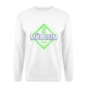 Mühlheim Ruhr Stadt Deutschland Retro Zeche - Unisex Pullover - Weiß - Vorne