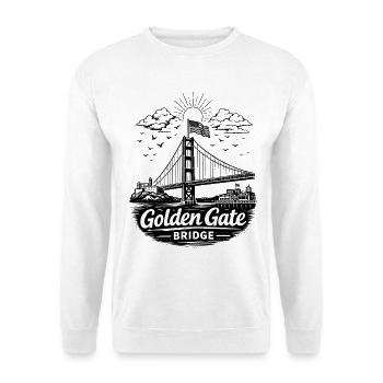 Golden Gate Bridge, San Francisco, California - Unisex Sweatshirt - white - Front