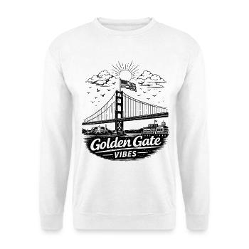 Golden Gate Vibes San Francisco Skyline - Unisex Sweatshirt - white - Front