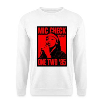Mic Check One Two '85 Porträt - Unisex Pullover - Weiß - Vorne