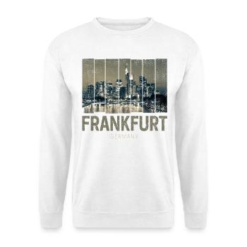 Souvenir d’art de la silhouette de la silhouette de Francfort, Allemagne - Sweat-shirt Unisexe - blanc - Devant