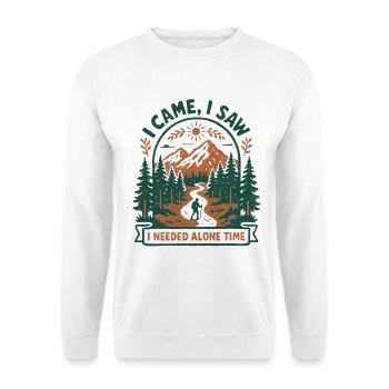 Found Solo Time | Hiking Introvert - Unisex Sweatshirt - white - Front