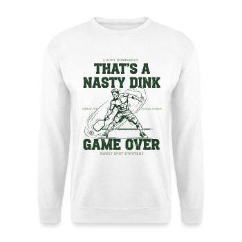 Pickleball-lustiger Spieler, das ist ein fieses Dink-Spiel - Unisex Pullover - Weiß - Vorne
