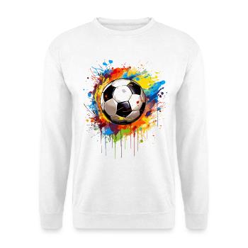 Foot Football Ballon Joueur Supporter Maillot - Sweat-shirt Unisexe - blanc - Devant
