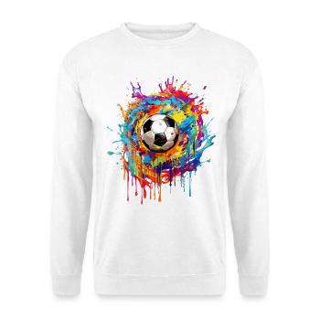 Foot Football Ballon Joueur Supporter Maillot Tee - Sweat-shirt Unisexe - blanc - Devant
