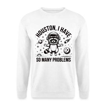 T-shirt d’astronaute raton laveur Houston Espace problématique - Sweat-shirt Unisexe - blanc - Devant