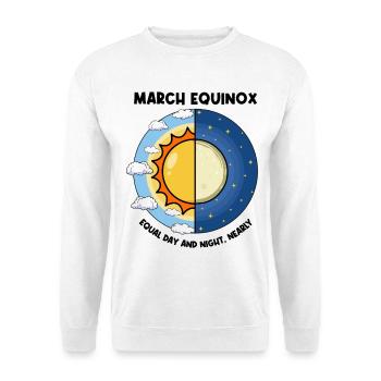 März-Tagundnachtgleiche Tag und Nacht Frühlings-Tagundnachtgleiche - Unisex Pullover - Weiß - Vorne