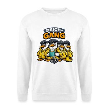 Deich-Gang Möwen Crew mit starkem Küstenhumor - Unisex Pullover - Weiß - Vorne