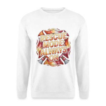 Fire Lieutenant Rescue Mode Always On Firefighting - Unisex Sweatshirt - white - Front