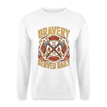 Fire Lieutenant Bravery Served Daily Rescue Team - Unisex Sweatshirt - white - Front