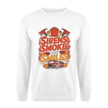 Fire Lieutenant Sirens Smoke And Fire Department - Unisex Sweatshirt - white - Front