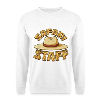 Personnel du safari, Animaux Fête au Zoo, Zoo de la Jungle Anniversaire - Sweat-shirt Unisexe - blanc - Devant