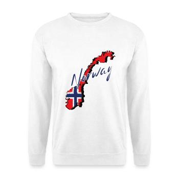 Map with Norway flag, I love Norway - Unisex Sweatshirt - white - Front
