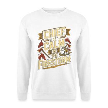 Fire Lieutenant Chief Of Calm Fire Rescue Officer - Unisex Sweatshirt - white - Front