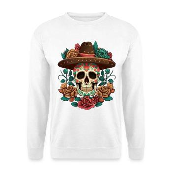 Floral Cinco De mayo Dia de Los Muertos Mexican - Unisex Sweatshirt - white - Front