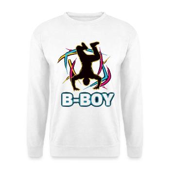 Breakdance B-Boy Danse de rue Hip Hop - Sweat-shirt Unisexe - blanc - Devant