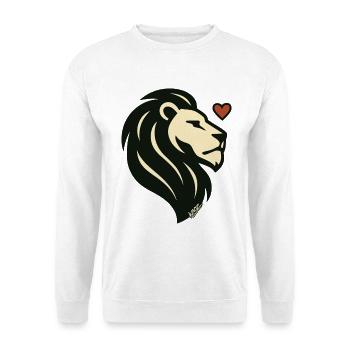 Lionheart Lion Silhouette - Unisex Sweatshirt - white - Front