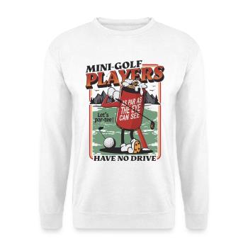 Lustiges Golfer Design für Golf Spieler - Unisex Pullover - Weiß - Vorne