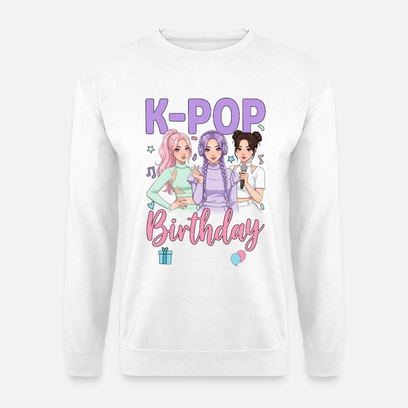 K Pop Birthday Team - Unisex Pullover - Weiß