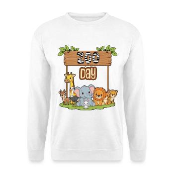 Zoo Day Animals Zoo Party Jungle Zoo Birthday - Unisex Sweatshirt - white - Front