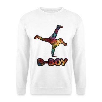 Breakdance B-Boy Danse de rue Hip Hop - Sweat-shirt Unisexe - blanc - Devant