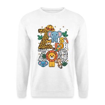 Z Is For Zoo Animals Zoo Party Jungle Zoo Birthday - Unisex Sweatshirt - white - Front