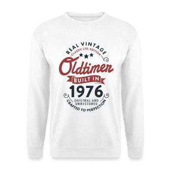 50e anniversaire de voiture classique vintage de 1976 - Sweat-shirt Unisexe - blanc - Devant
