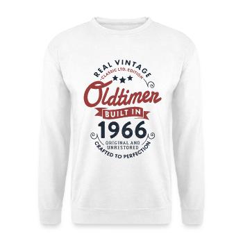 60e anniversaire de voiture classique vintage 1966 - Sweat-shirt Unisexe - blanc - Devant