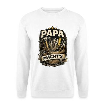 Dad Power's Tool Motif in Vintage Style - Unisex Sweatshirt - white - Front