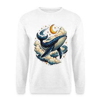 Baleine Céleste dans les Nuages - Sweat-shirt Unisexe - blanc - Devant