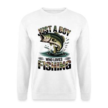 Pêche Pêcheur Garçon Pêche Pêche Dire Enfants - Sweat-shirt Unisexe - blanc - Devant