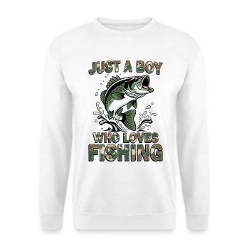 Pêche Pêcheur Garçon Pêche Pêche Dire Enfants - Sweat-shirt Unisexe - blanc - Devant