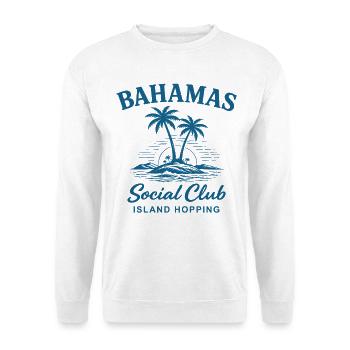 Saut d’île en île au Club social des Bahamas - Sweat-shirt Unisexe - blanc - Devant