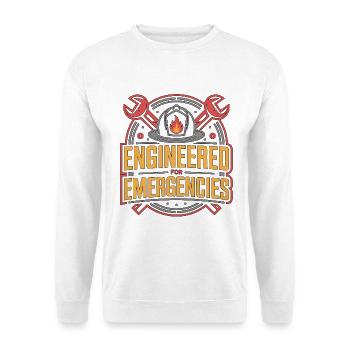 Fire Engineered For Emergencies Fire Department - Unisex Pullover - Weiß - Vorne