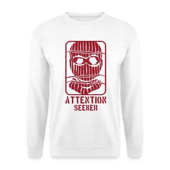 Attention Seeker Mask Rebel Style - Unisex Sweatshirt - white - Front