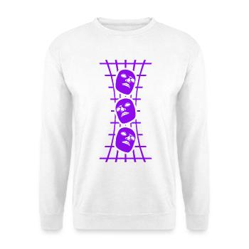 Masks Grid Abstract Art - Unisex Sweatshirt - white - Front
