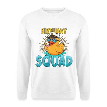 Duck Captain Geburtstagsstaffel Strand-Sommerkreuzfahrt - Unisex Pullover - Weiß - Vorne