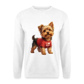 Yorkshire Terrier Heart Motif Mom - Unisex Sweatshirt - white - Front
