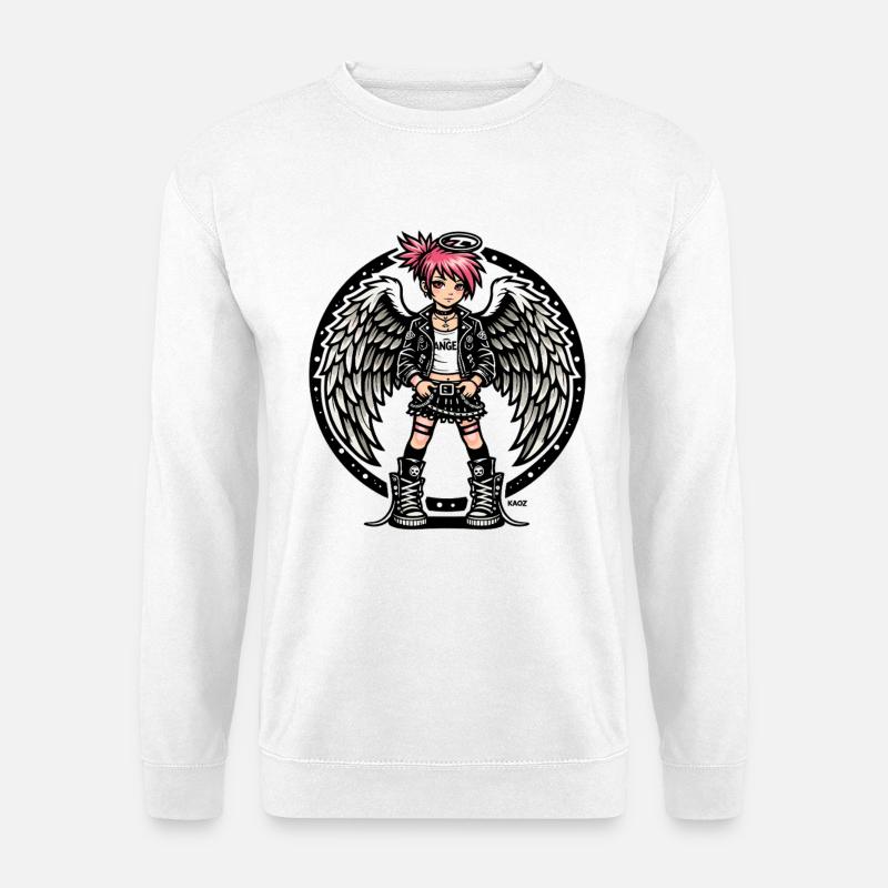Punk Angel Rebel - Unisex Pullover - Weiß