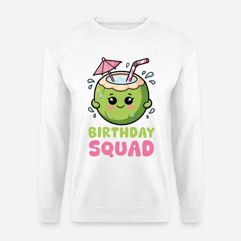 Birthday Squad Beach Summer Cruise Coconut - Unisex Sweatshirt - white