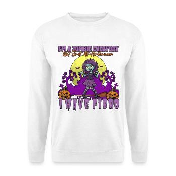 Zombie Everyday Fibromyalgia Awareness - Unisex Sweatshirt - white - Front