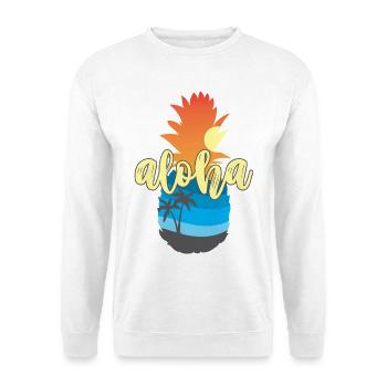 Aloha Sunset Pineapple – Hawaii Beach Vibes - Unisex Sweatshirt - white - Front
