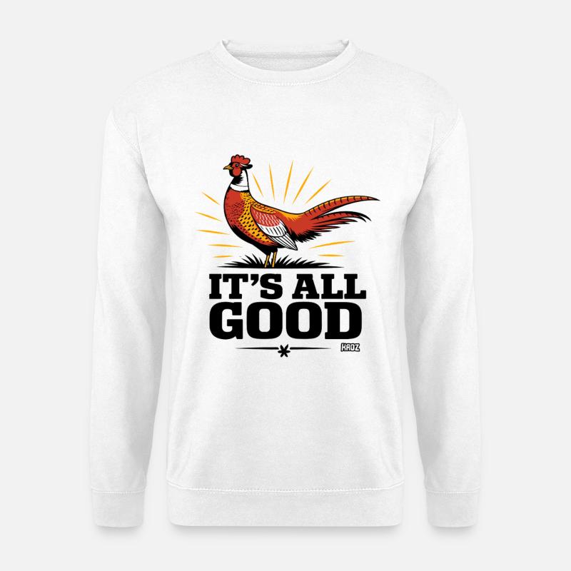 Crimson Phoenix Burst - Unisex Sweatshirt - white