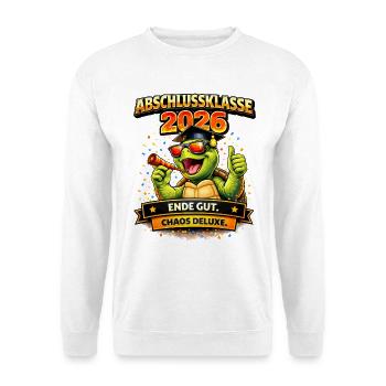 Abschlussklasse 2026 Schildkröte | Schulabgänger - Unisex Pullover - Weiß - Vorne