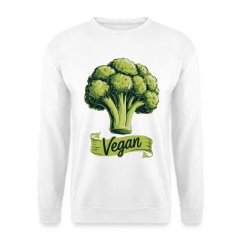 Vegan T-Shirt Broccoli Vegan Lifestyle Nutrition - Unisex Sweatshirt - white - Front