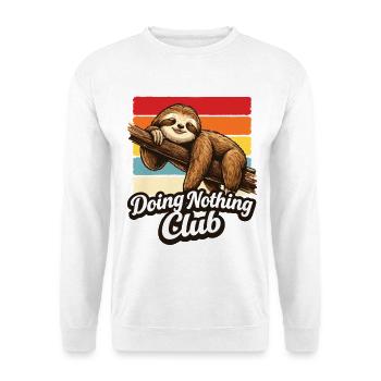 Cadeau drôle du Sloth Doing Nothing Club - Sweat-shirt Unisexe - blanc - Devant